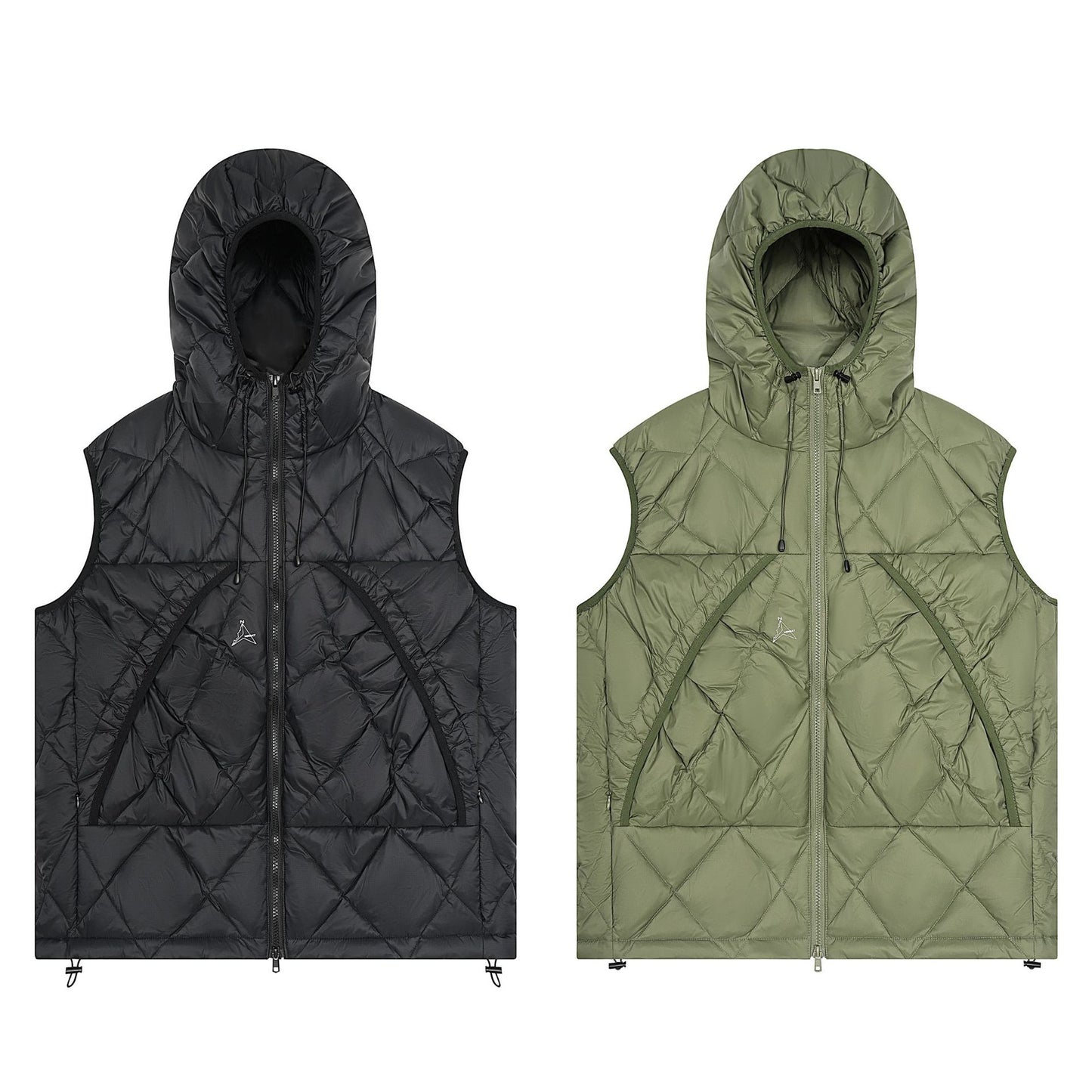 Men's Insulated Hooded Winter Vest - Thick Down Padding for Outdoor Activities