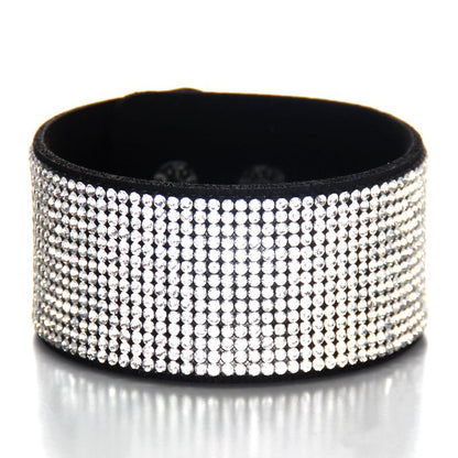 Crystal Bracelet Genuine Leather Bangles Women Jewellery Gemstone
