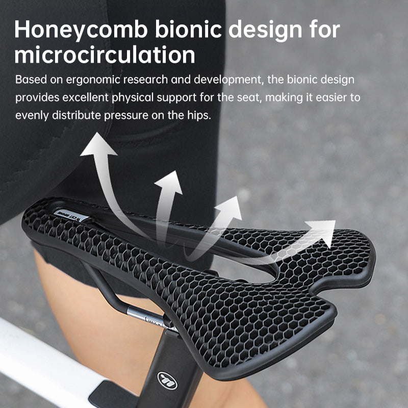TPE Honeycomb Breathable Cycling Saddle for Road Biking and Mountain Bike Use
