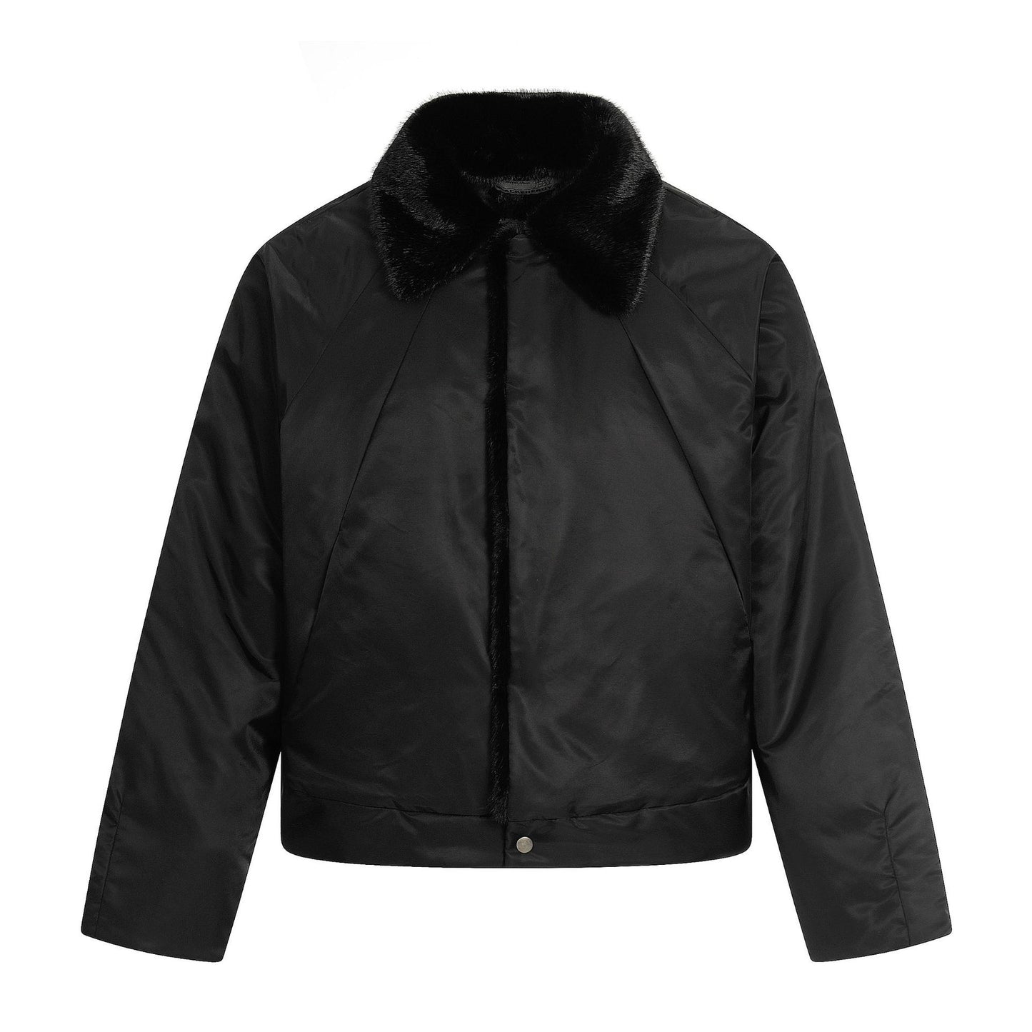 Men's Insulated Winter Jacket with Faux Fur Trim, Secure Zip and Button Pockets