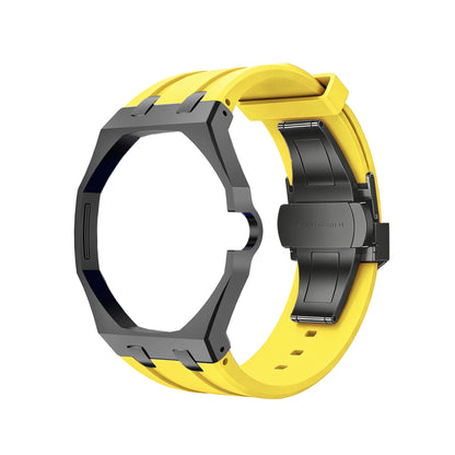 For AP x Swatch Royal Pop Metal Case Silicone Strap 3 12 Crown Steel Clasp