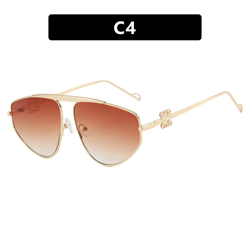 Womens Stylish Sunglasses Metal Frame UV400 Protection Outdoor Fashion
