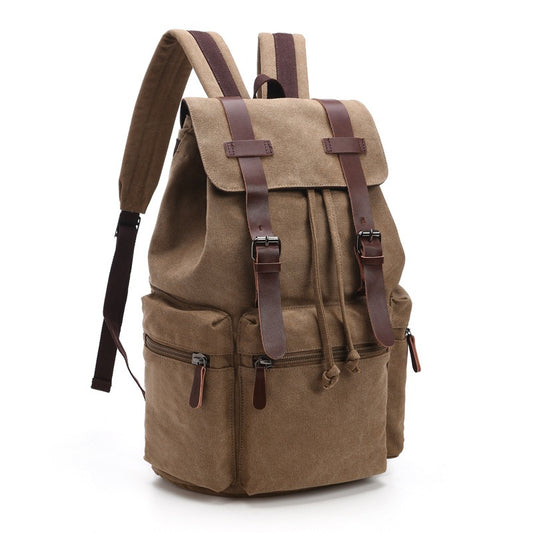 Heavy Duty Canvas Backpack Travel School Large Laptop Slot Waterproof Durable