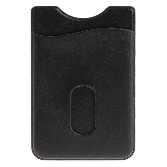 Leather Card Holder Sticker For Mobile Phone Back Pocket Wallet Case Black Brown