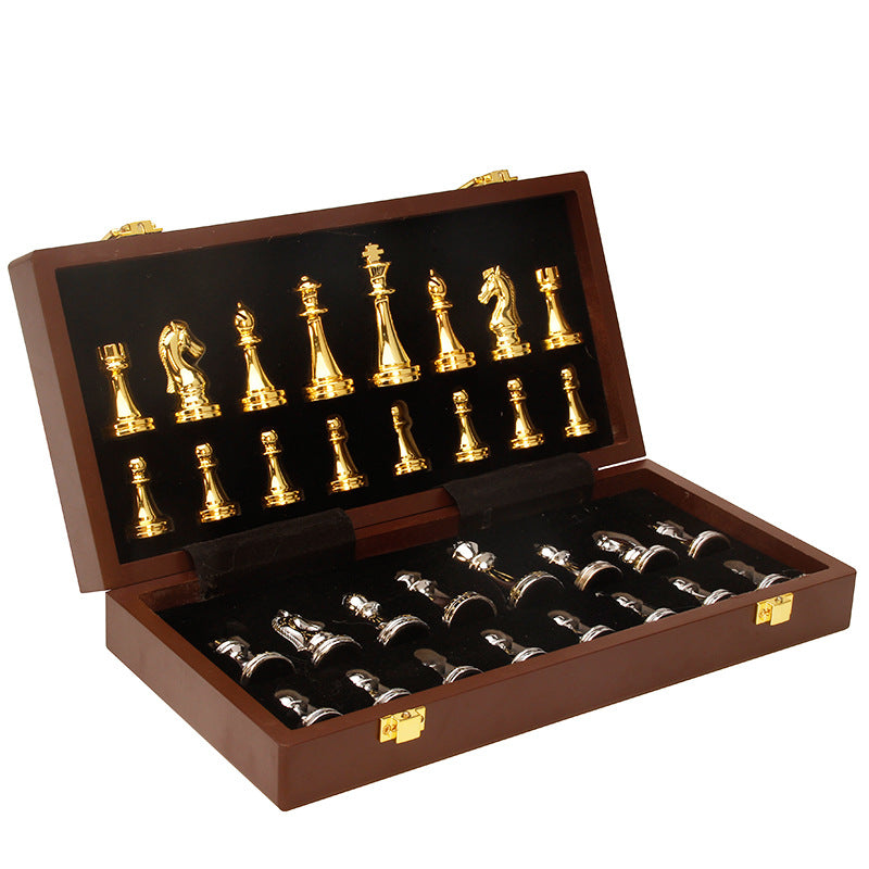 Premium Wooden Acrylic Chess Set Durable Travel Board Game Portable