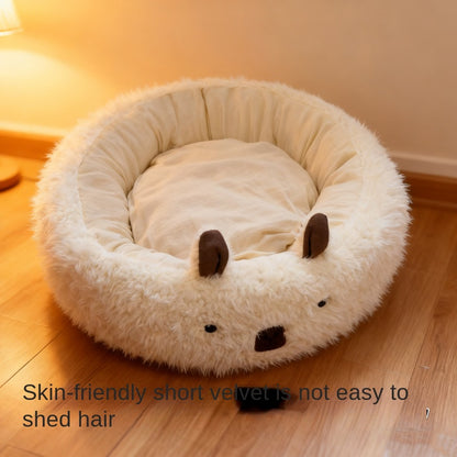 Winter Warm Half-Enclosed Pet Bed Nest Perfect Small Medium Large Dog Cosiness