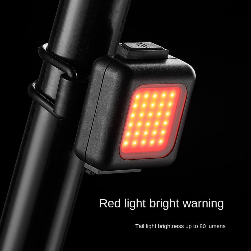 USB Rechargeable Bicycle Headlight Taillight Set LED Waterproof Bright Safety