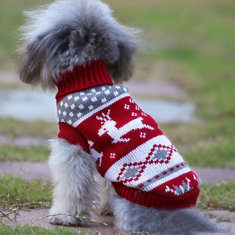 Christmas Dog Sweater Knitted Pet Jumper Warm Winter Clothes XS-2XL Dogs