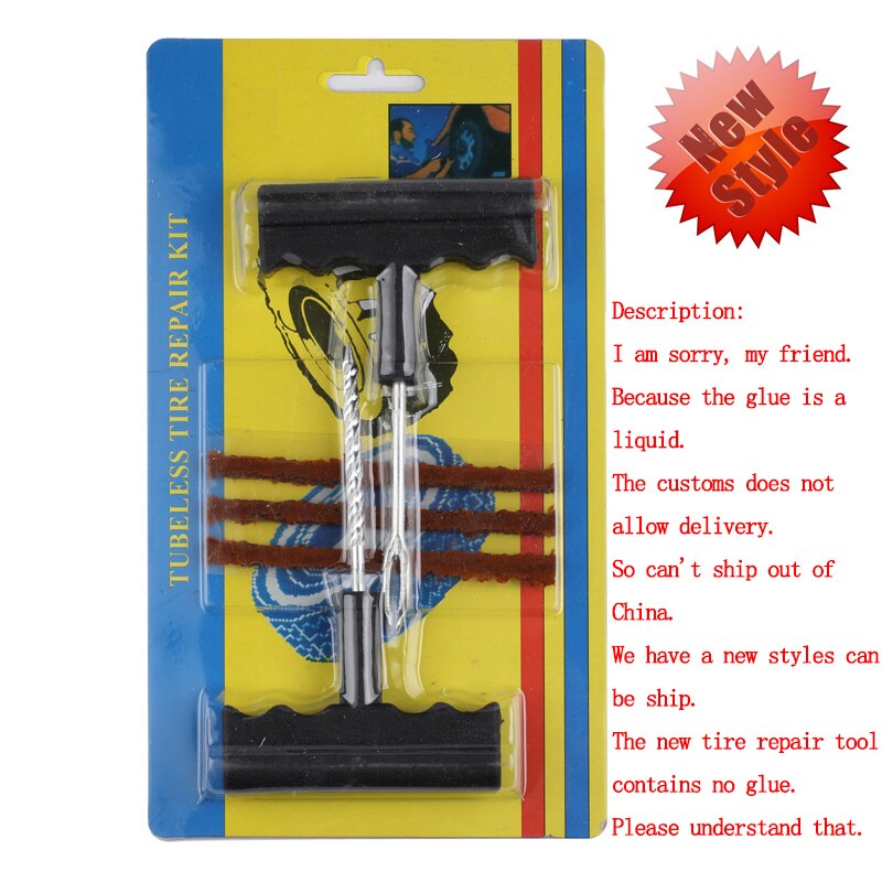 Tubeless Tyre Repair Kit Quick Seal Emergency Puncture Plug Vehicle Tool Set