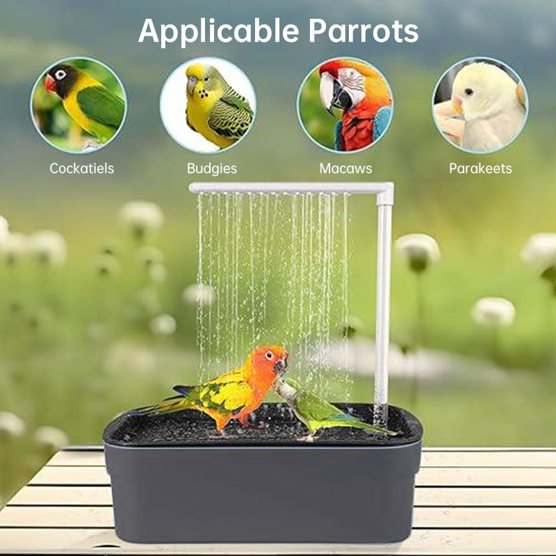 Automatic USB Electric Bird Bath Circulating Water Shower for Parrot Hygiene