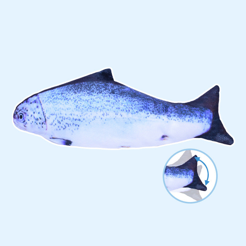 Electric Jumping Fish Cat Toy Simulating Real Movement Light Sound Toys Cats
