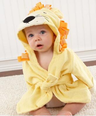 Adorable Hooded Animal Baby Bathrobe Ages 0-2 | Soft, Comfortable, Fun Designs