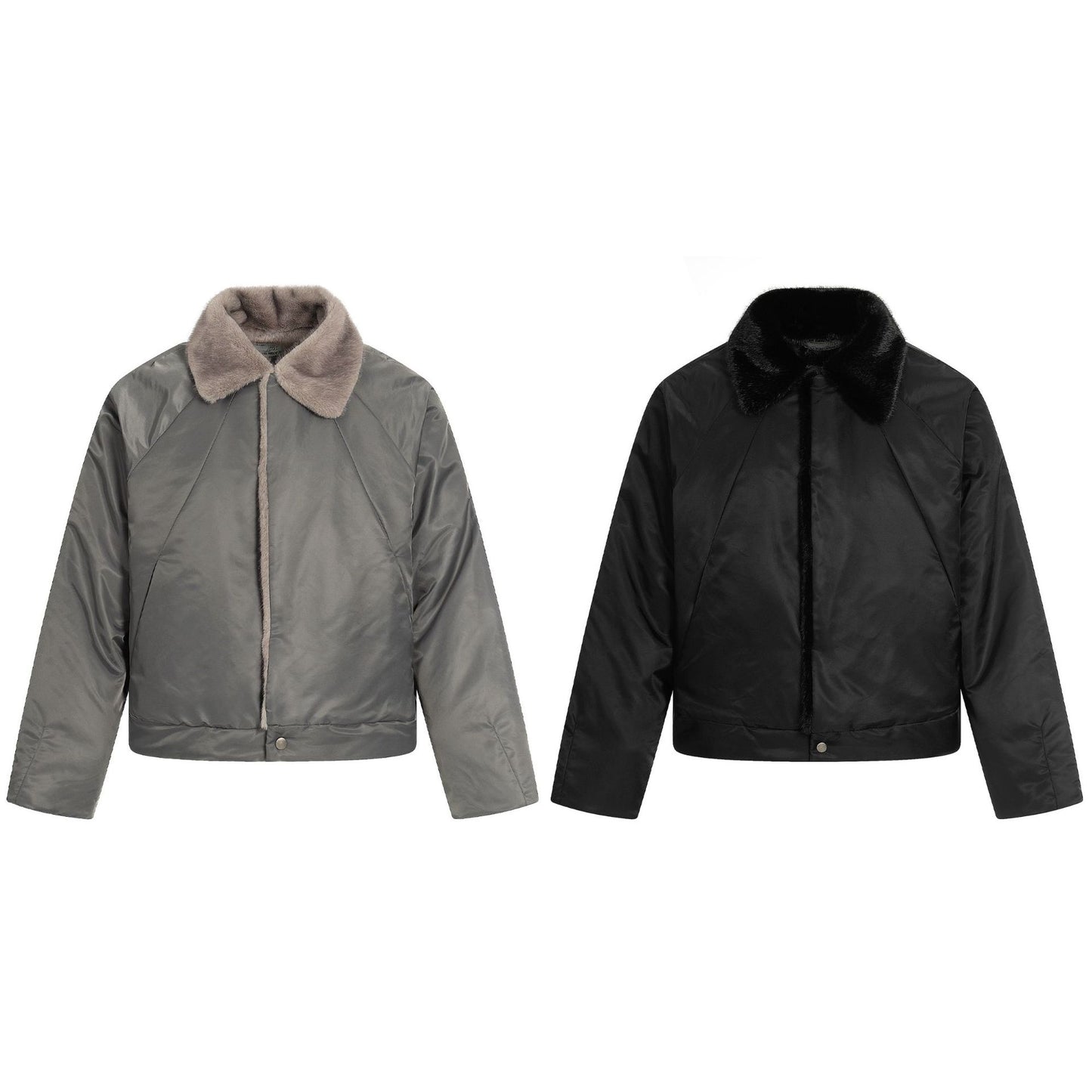 Men's Insulated Winter Jacket with Faux Fur Trim, Secure Zip and Button Pockets