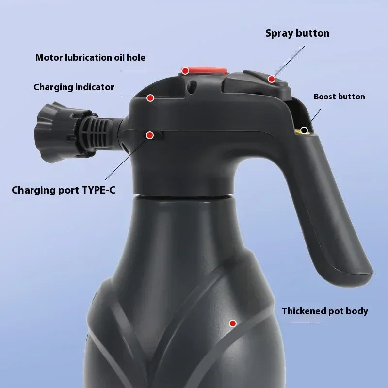 Upgraded 2L Professional Electric Handheld Car Foam Sprayer Washing Detailing