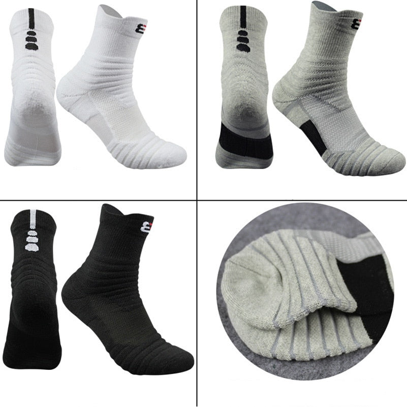 3 Pairs Men’s Thermal Winter Socks, Non-Slip, Sweat-Absorbing, Size 39-45
