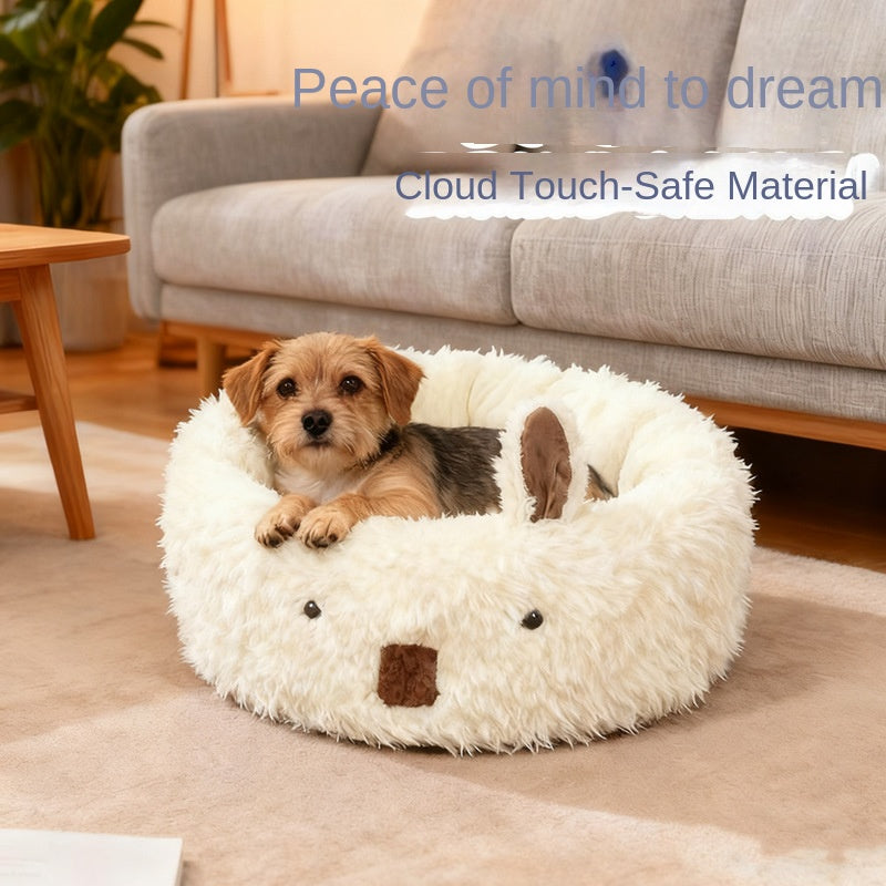 Winter Warm Half-Enclosed Pet Bed Nest Perfect Small Medium Large Dog Cosiness