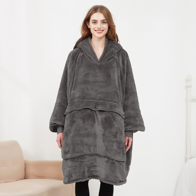 USB Heated Blanket Hoodie with Integrated Pouch Electric Machine Washable Design