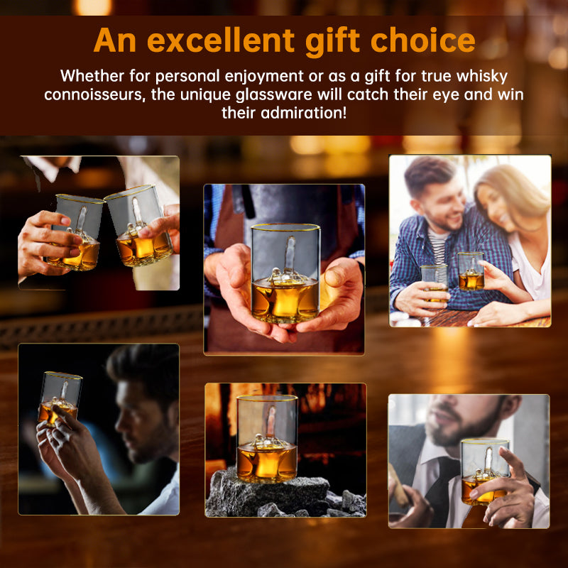 Whiskey Glass 3D Middle Finger Unique Novelty Quality Premium Whisky Present