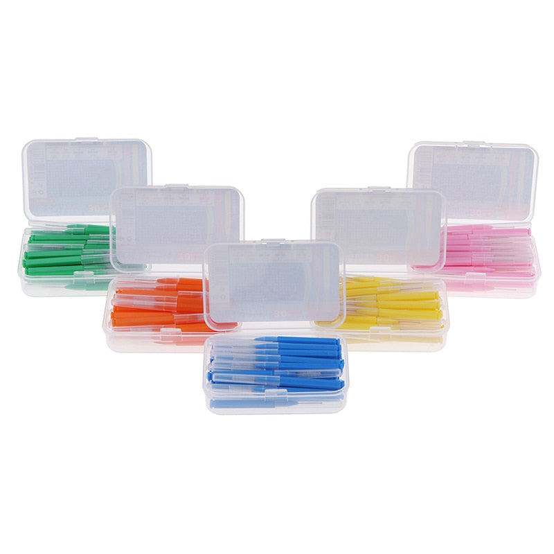 30pc I Shaped Interdental Brush Set Oral Teeth Care Floss Toothpick Cleaner Tool