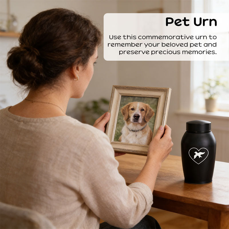 Stainless Steel Pet Memorial Urn Moisture Proof Portable Ash Keepsake Small Pets