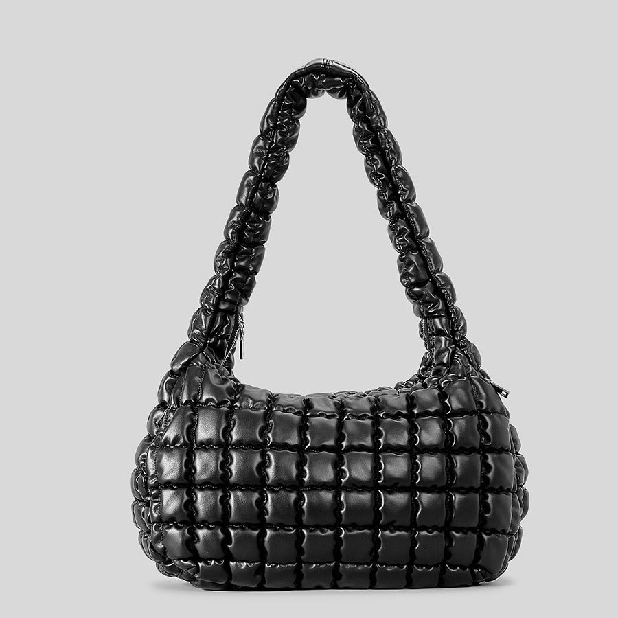 Trendy Women's Quilted PU Leather Shoulder Bag Handbag for Women Fashion