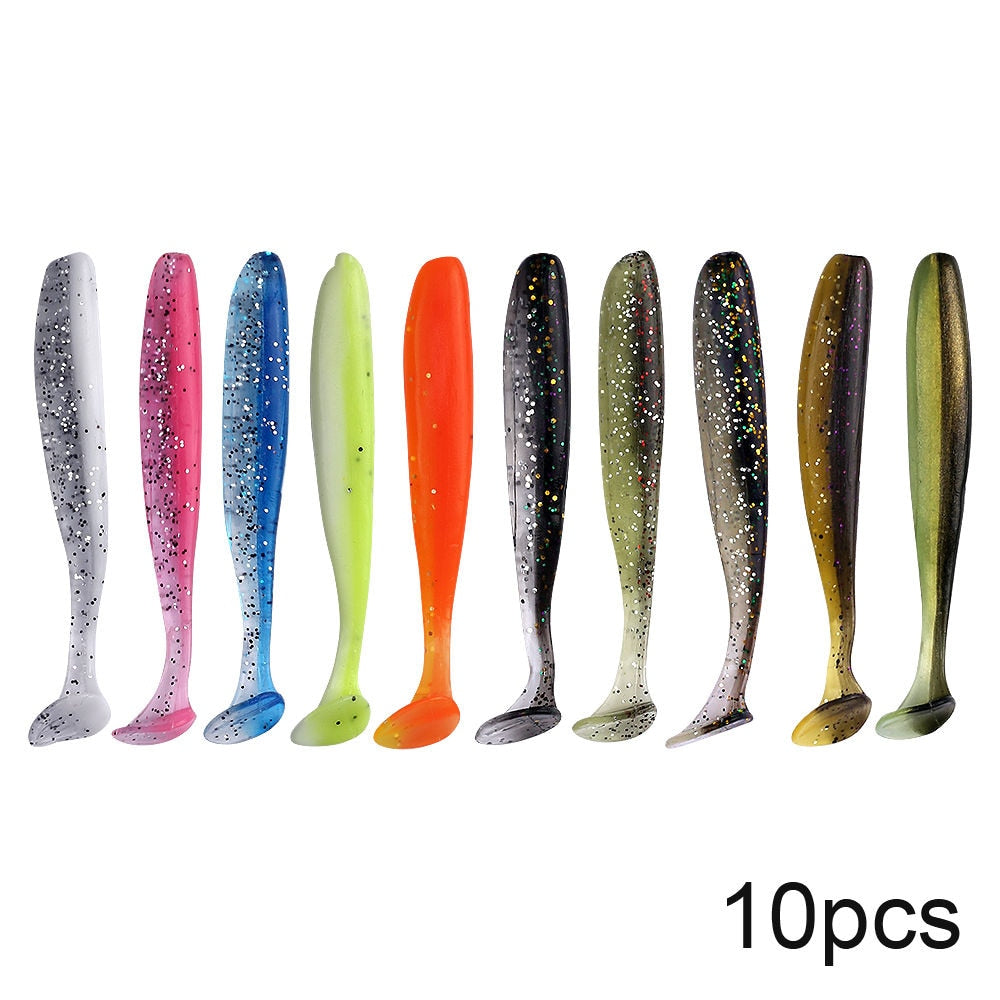 Eco-Friendly Silicone Sea Fishing Lures 7cm 2g Long-Distance Casting Set of 10