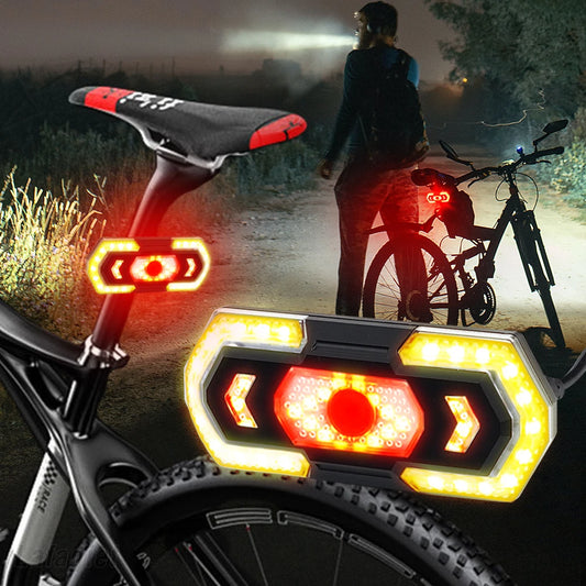 Wireless Bicycle Rear Lamp Remote Turn Signal LED Taillight Safety Cycling Gear
