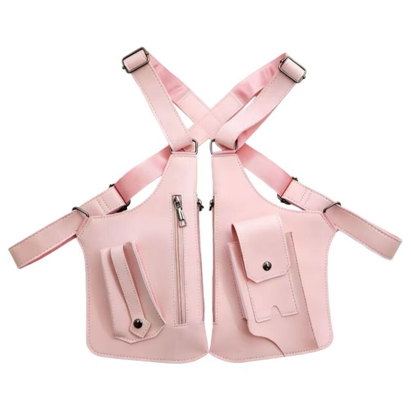 Faux Leather Underarm Sling Bag with Hidden Pocket Anti-Theft Adjustable Strap