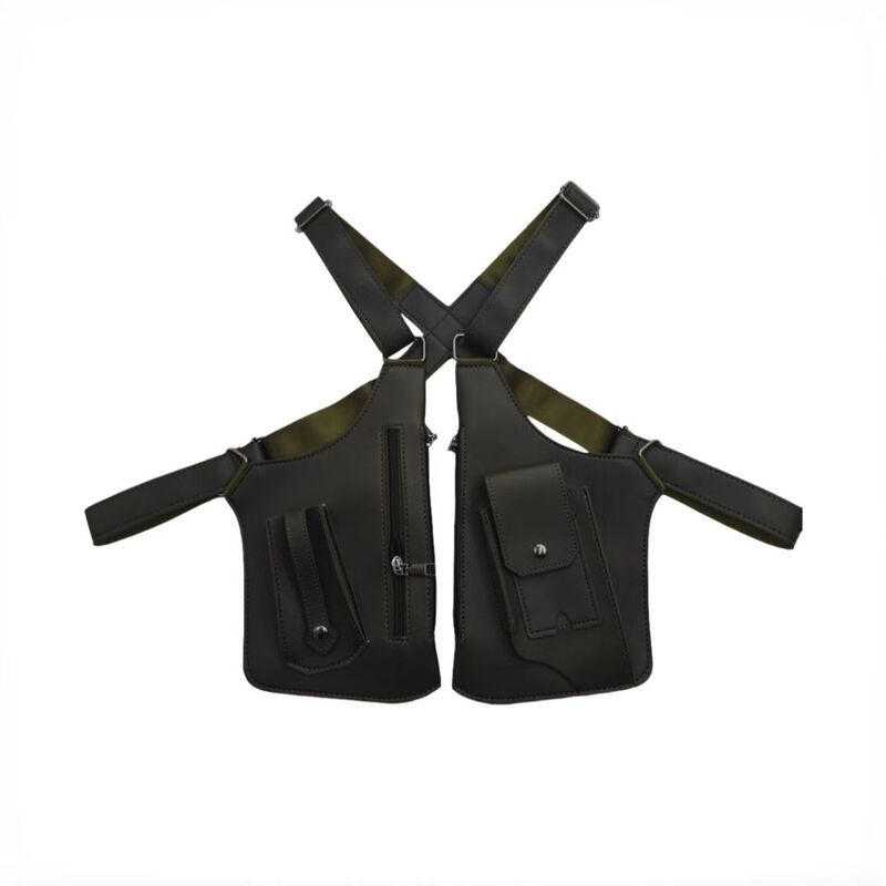 Faux Leather Underarm Sling Bag with Hidden Pocket Anti-Theft Adjustable Strap