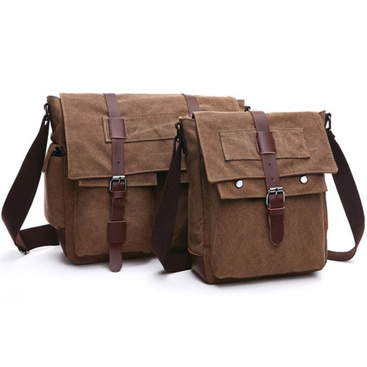 Men's Business Messenger Shoulder Bag Casual Office Travel Bag Brown Black