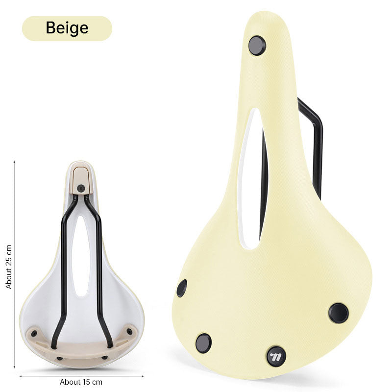 Vintage Bicycle Saddle Anti-slip, Lightweight, Hollow Design for Optimal Comfort