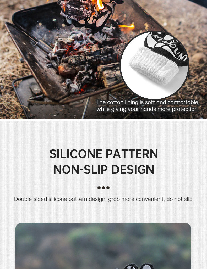 Silicone BBQ Gloves Offering Thermal Resistance Maximum 800 Degrees Protection