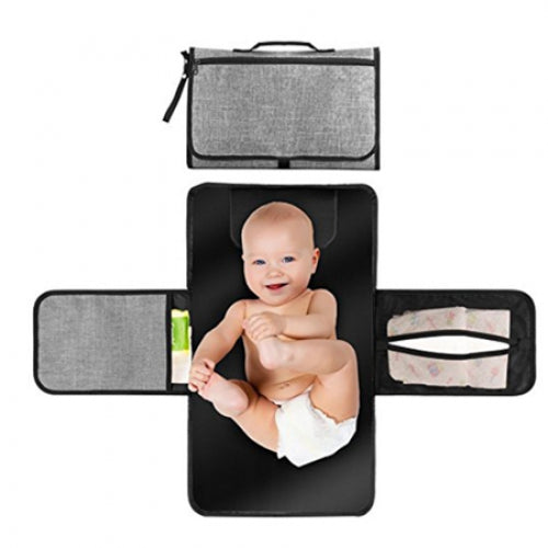 Folding Portable Baby Diaper Changing Pad Waterproof Multi-Pocket Collapsible