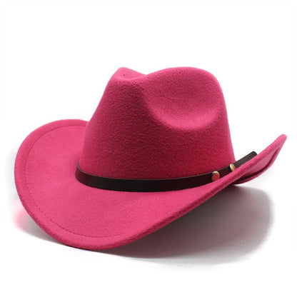 Western US Denim and Felt Equestrian Jazz Hat for Horseback Riders Unisex Fit