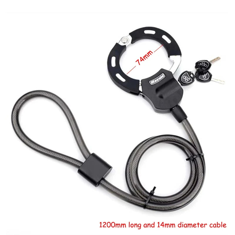 Heavy Duty Security Lock for Scooters Bicycles Prams Black High-Tech ABS Coated