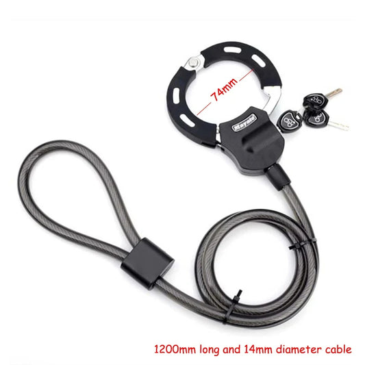 Heavy Duty Security Lock for Scooters Bicycles Prams Black High-Tech ABS Coated