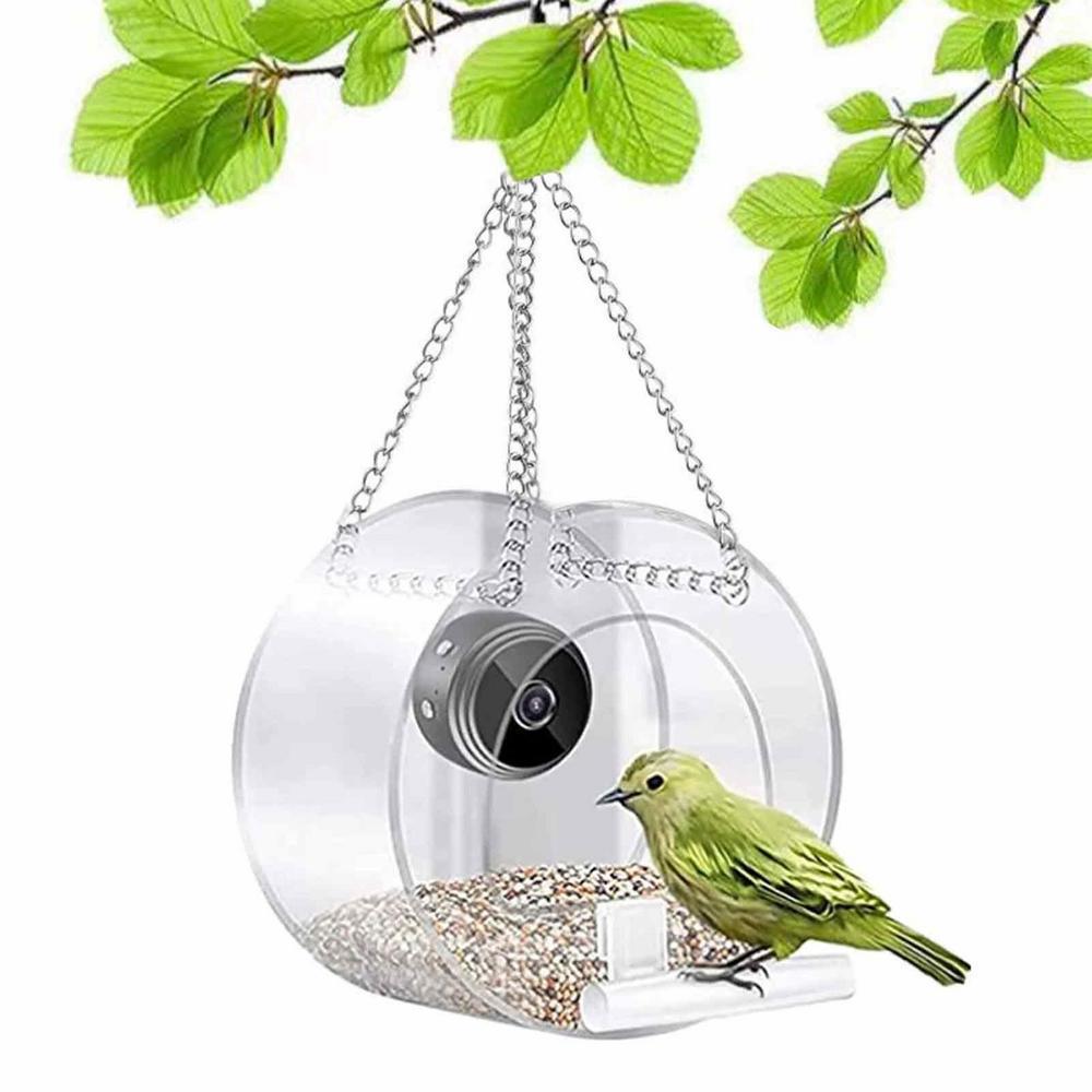 Outdoor Bird Feeder HD Camera WiFi Transparent Real Time Circular Monitoring