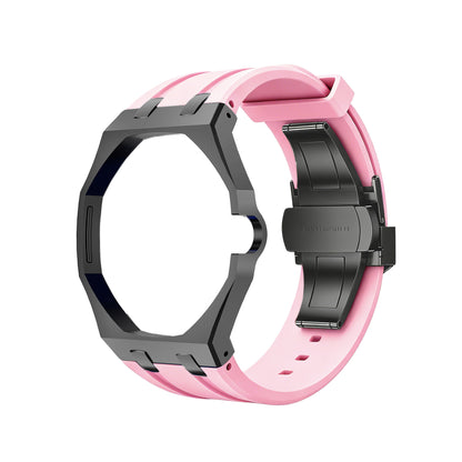 For AP x Swatch Royal Pop Metal Case Silicone Strap 3 12 Crown Steel Clasp