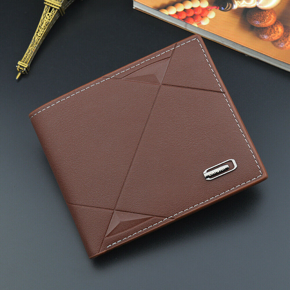 Men's Leather Men Wallet Slim RFID Blocking Credit Card Holder Secure Storage