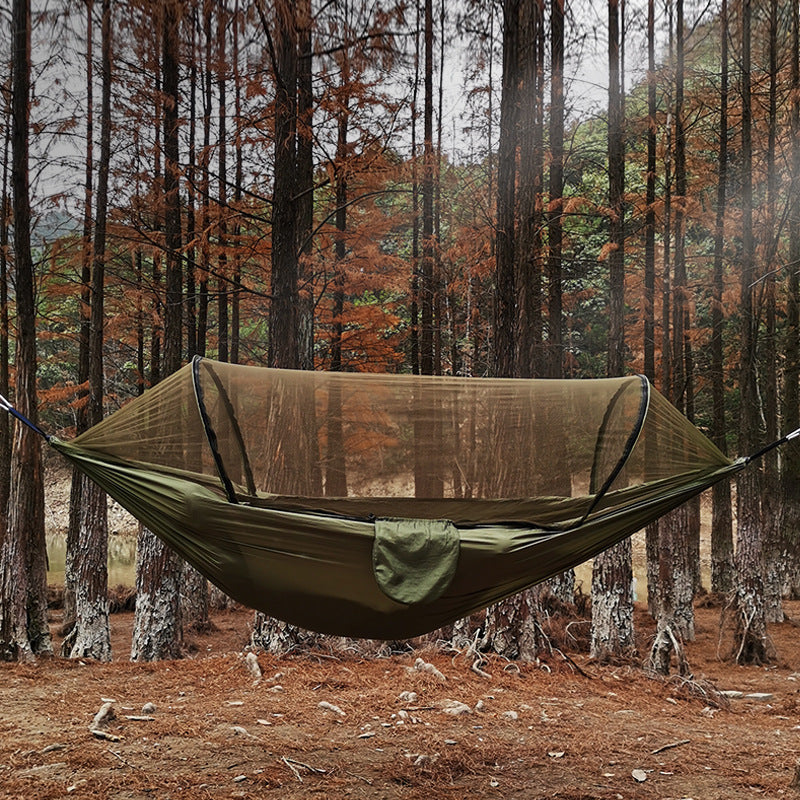 Outdoor Camping Hammock Lightweight Quick Setup Integrated Mosquito Net Durable
