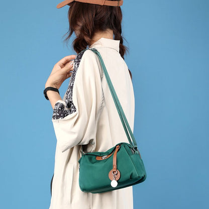 Nylon Crossbody Bag Medium Square Zip Security Durable Women’s Travel Accessory
