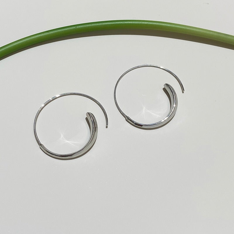 Exaggerated Round Circle Earrings Simple Ear Hooks for Women Fashion Jewelry