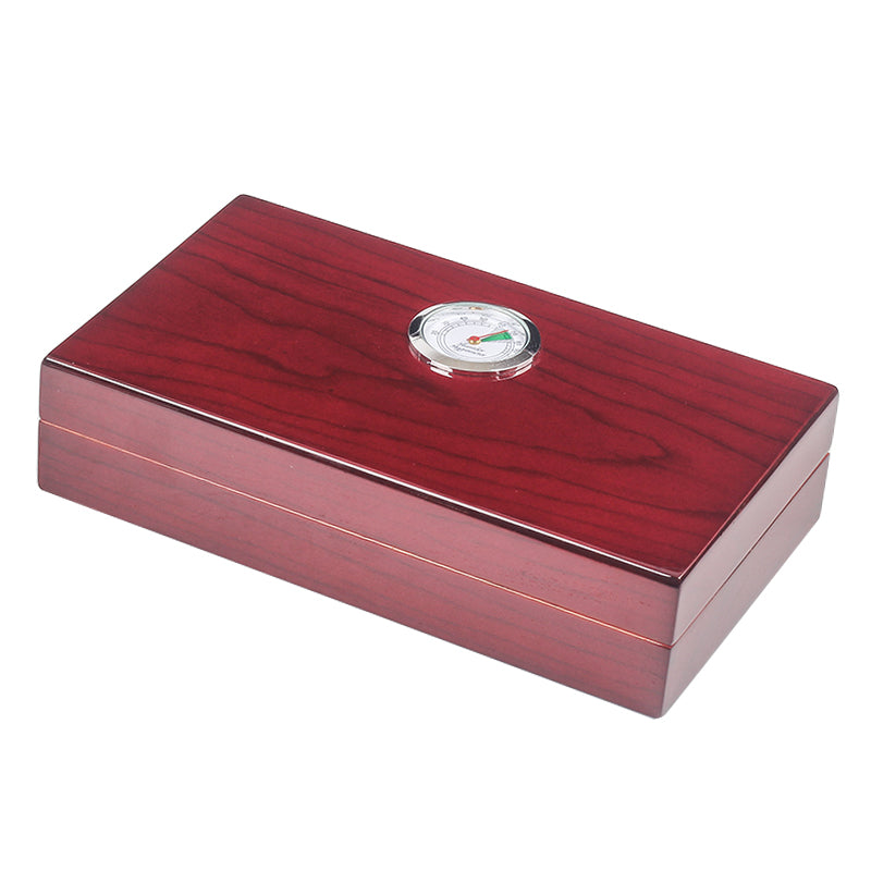 Portable Cedar Wood Cigar Humidor Case Cuban Storage Box Hygrometer Travel Gift