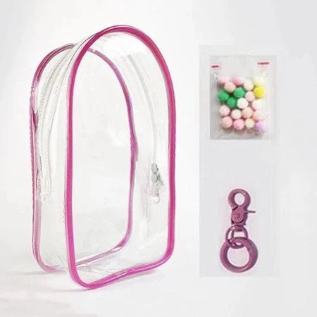 Storage Bag For Labubu Figure 17cm Transparent Thick Durable Weather Resistant