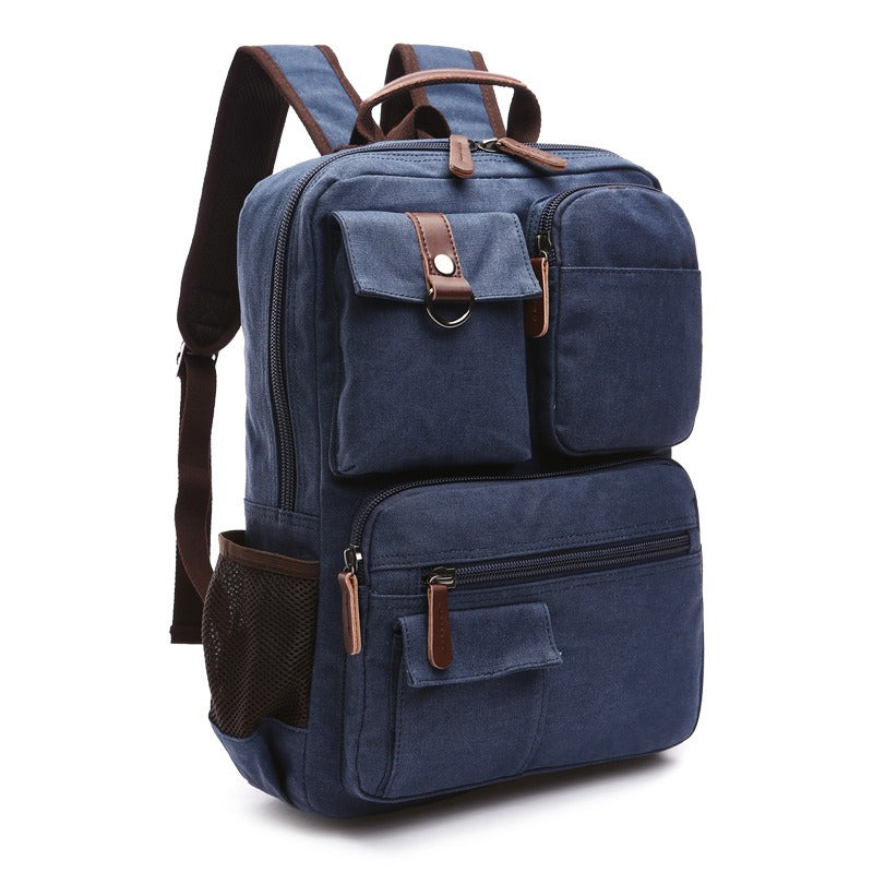 Waxed Canvas Rucksack Durable Outdoor Travel Backpack 20-35L Waterproof Hiking