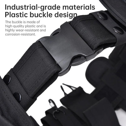 Tactical Holster and Flashlight Pouch Set with MOLLE Duty Belt System 10 Piece
