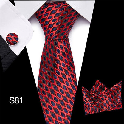 Men's 3pc Tie Set Suit Accessory 53 Options Elegant Designs Smart Business