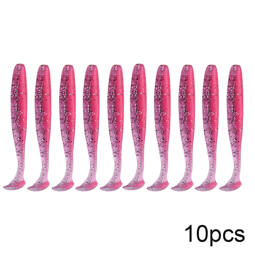 Eco-Friendly Silicone Sea Fishing Lures 7cm 2g Long-Distance Casting Set of 10