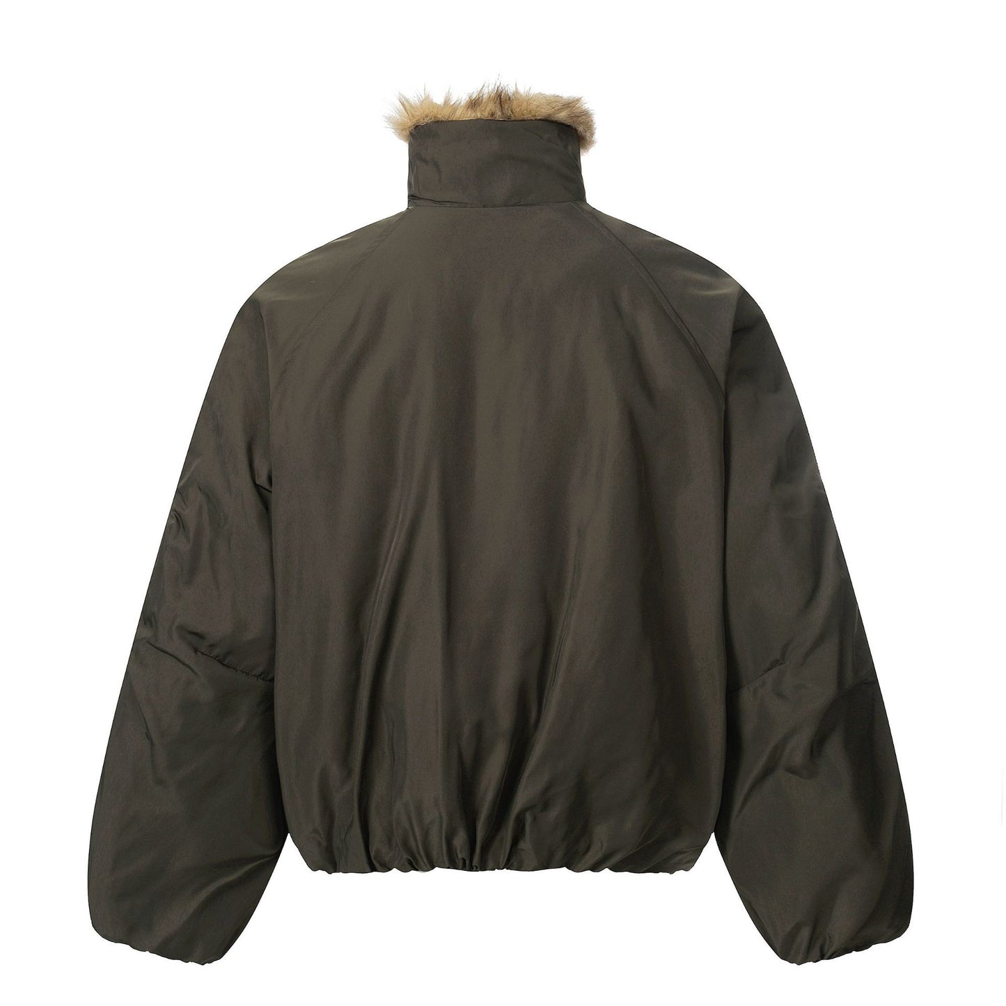 Men's Short Harrington Jacket Faux Fur Collar Winter Fashion Essential