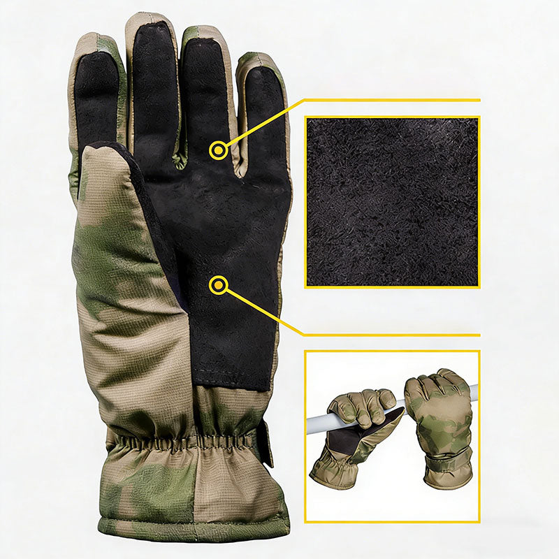 Insulated Tactical Camouflage Gloves Winter Five-Finger Cold Weather Protection